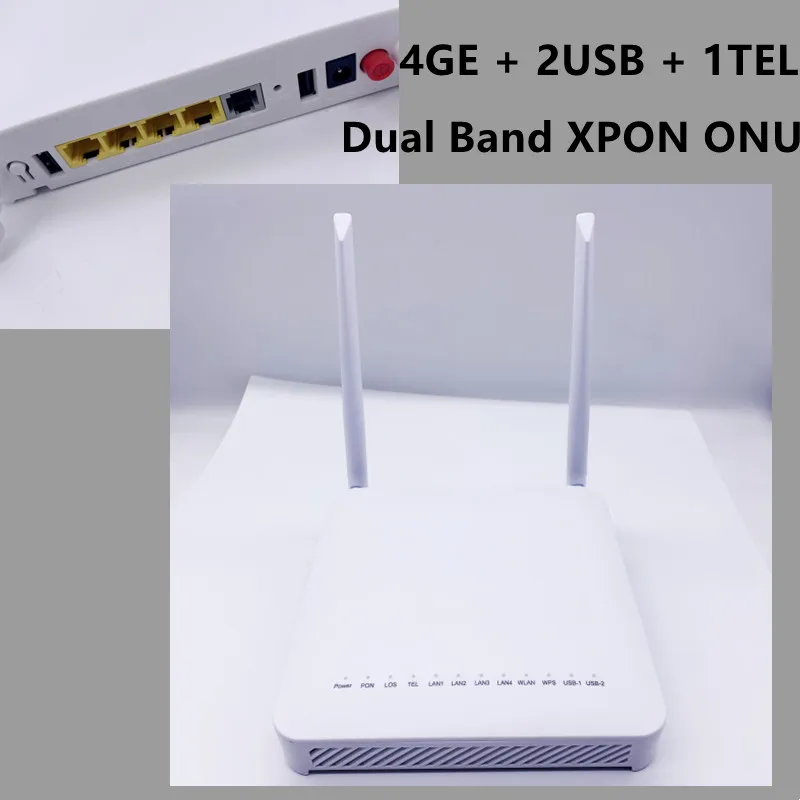 

NEW ONU Xpon F670L 5G ONT Epon/Gpon Dual Band 4ge+1tel+2usb+Ac 5g Wifi NEW ONT router F670L Without Power