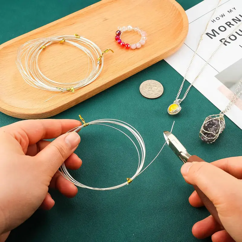 

2 метра 0,3-1,0 мм провода из стерлингового серебра 925 пробы, полутвердые круглые провода для рукоделия, бисерная проволока для DIY браслета, ожерелья, изготовления ювелирных изделий