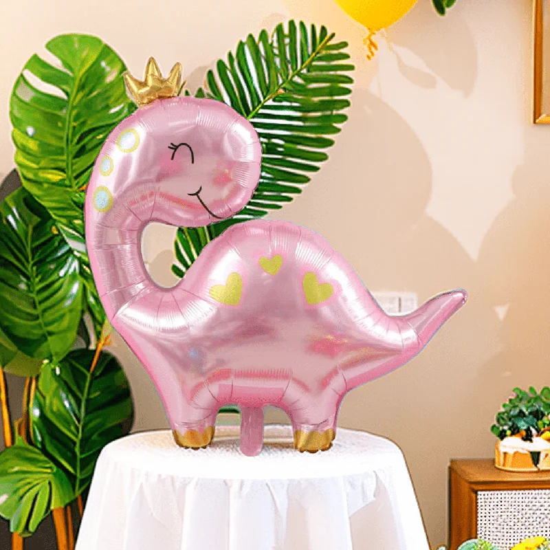 Pink Birthday Dinosaur Aluminum Film Balloon For Children\'s Party Decoration Dinosaur Style Balloon Cute Gift For Children