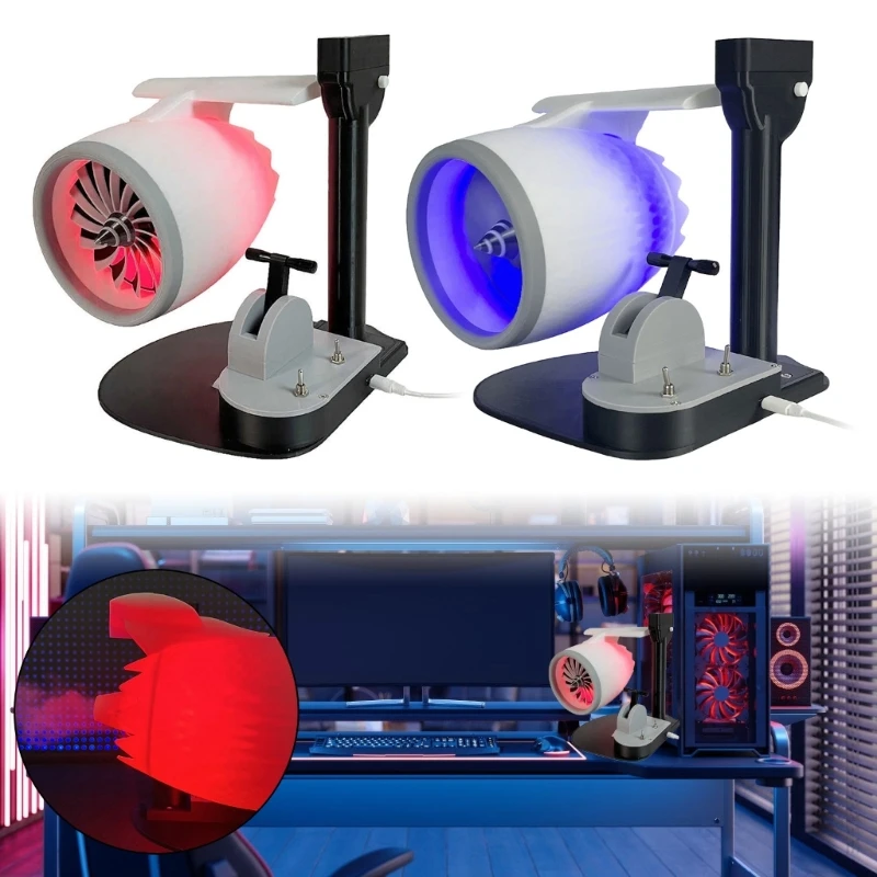 Mini Blower Innovative Aircraft Turbojet Engine USB Fan Efficient Cooling for Workstations and Bedrooms