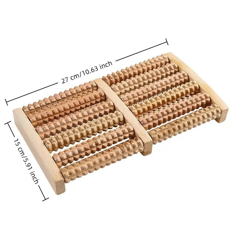 Feet Massage Roller Pain Relief Wooden Foot Massager Roller Reflexology For Stress Fitness Health Care