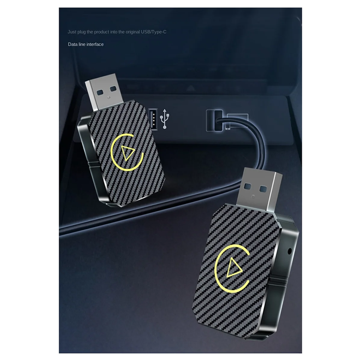 OUVU-2 in 1 CarPlay Box 안드로이드 자동 무선 CarPlay 변환기 자동차 안드로이드 스마트 박스 무선 어댑터 자동차 어댑터