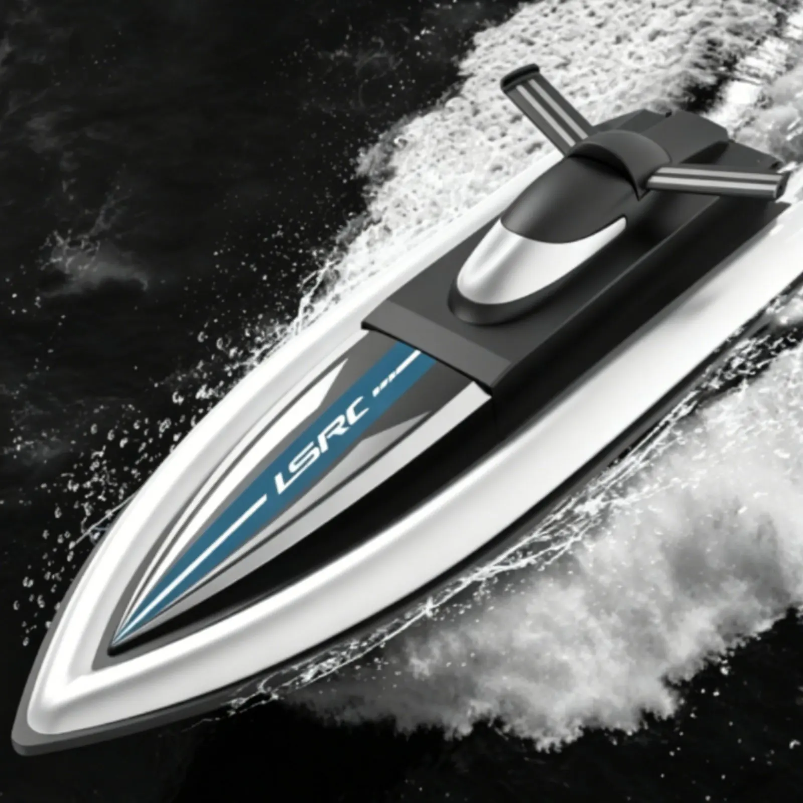 Wireless Control Racing Boat Long Battery Life RC Speed Boat Hobby Vehicle USB Charging Waterproof for Lake, Pond
