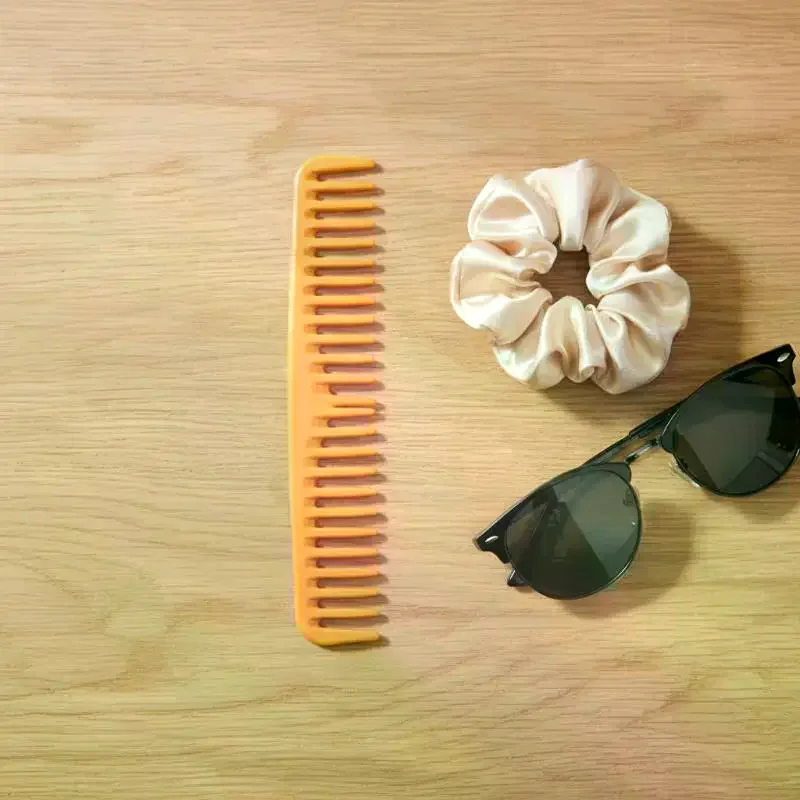 Wide Tooth Hair Combs Eco Friendly Durable Plastic Smooth Edges Perfect For Salon Home Curly Hair Care Detangle