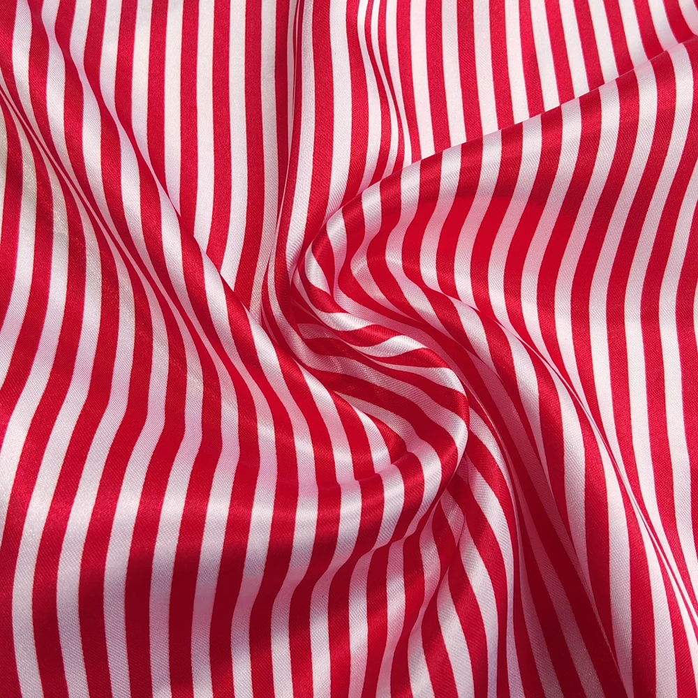 Satin-Stoff 58 Zoll Breit | 2 Meter | 5 Meter | Gestreiftes Material Futterstoff Seidiger Satin Großhandel – Detail 21