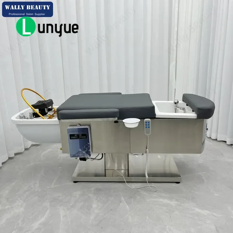 3 in 1 Electric Spa Massage Bed Shampoo Bed Nail Chair Multifunctional Beauty Furniture for Spa Clinic Comfortable