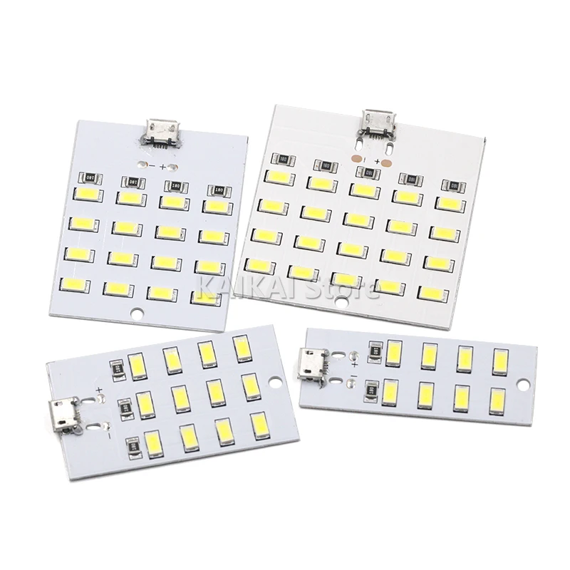 1PCS high quality 5730 smd 5V 430mA~470mA White Mirco Usb 5730 LED lighting panel USB mobile light Emergency light night light