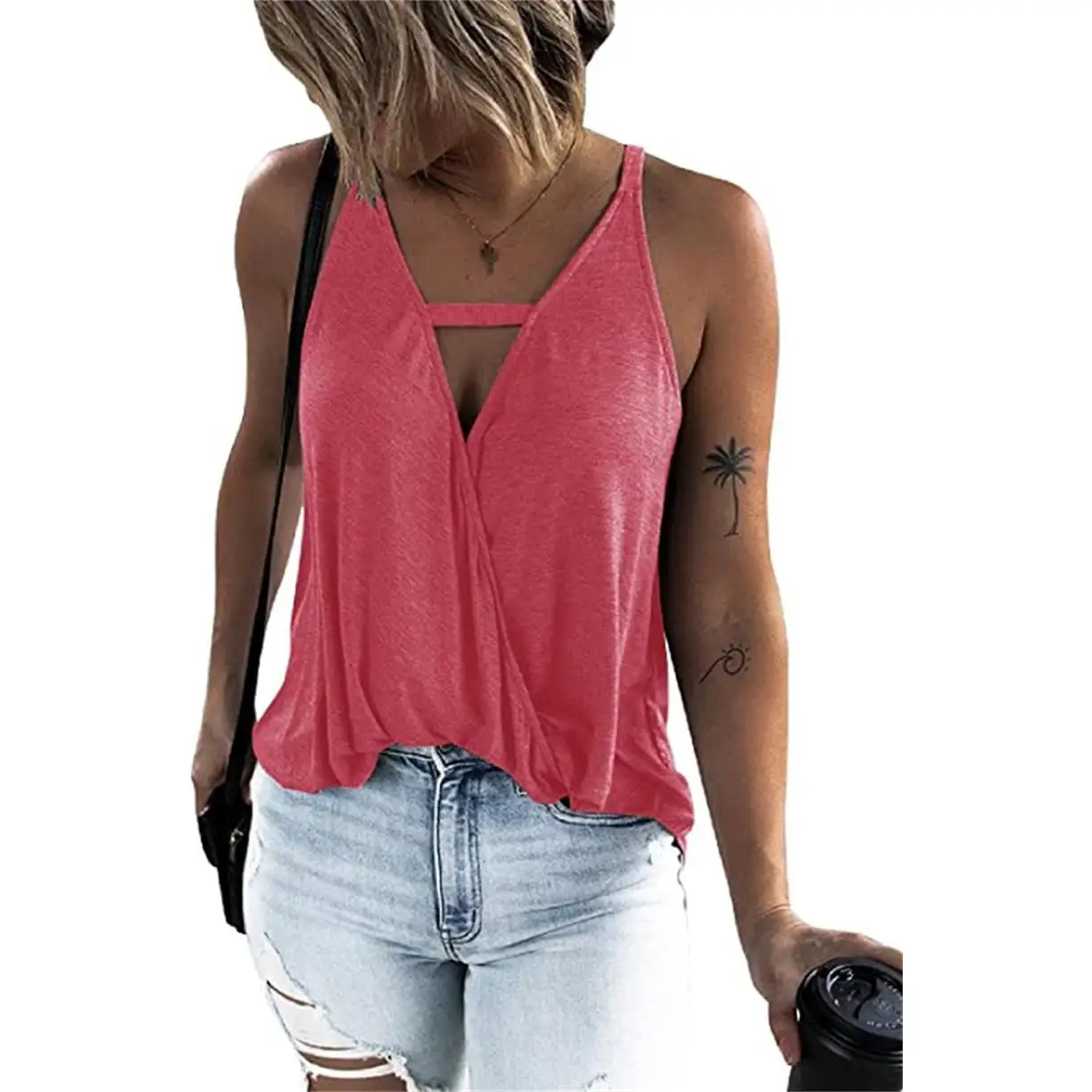 

Long Svel Women's Vest Base irt Comfortable Cotton Polyester Blend Spring Faion Loose Fit Lace Trim