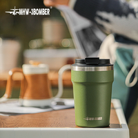 MHW-3BOMBER 360ml Coffee Cups Portable Car Travel Mug with Leak-proof Lid Thermal Mugs Double Walled Water Cup Home Accessories