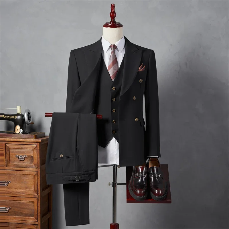 10245 New solid color business casual suits for men