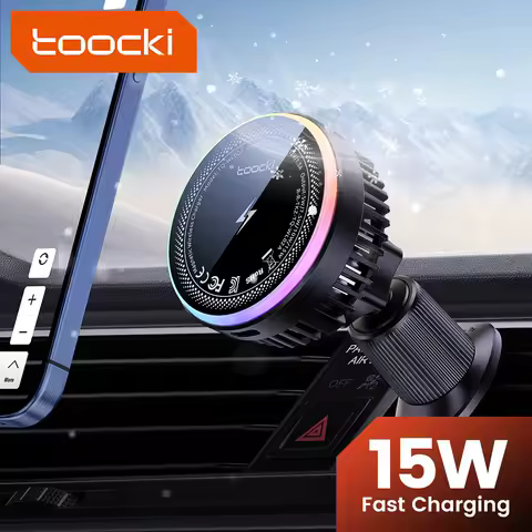 Toocki 15W Magnetic Car Charger with TEC Cooling — Best cooling-focused option