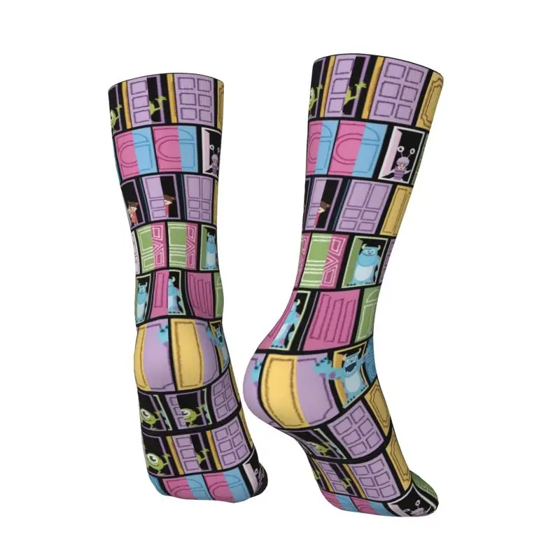 Custom Monsters University Mens Crew Socks Unisex Cool 3D Printing Dress Socks