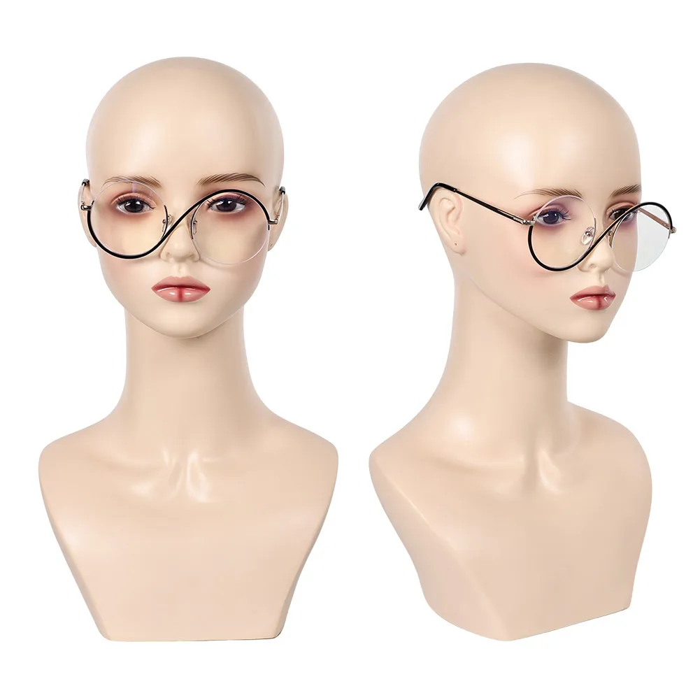 Wicked Elphaba Cosplay Glasses with Protective Case Roleplay Round Frame Eyewear Halloween Carnival Costume Accessory Disguise view 3