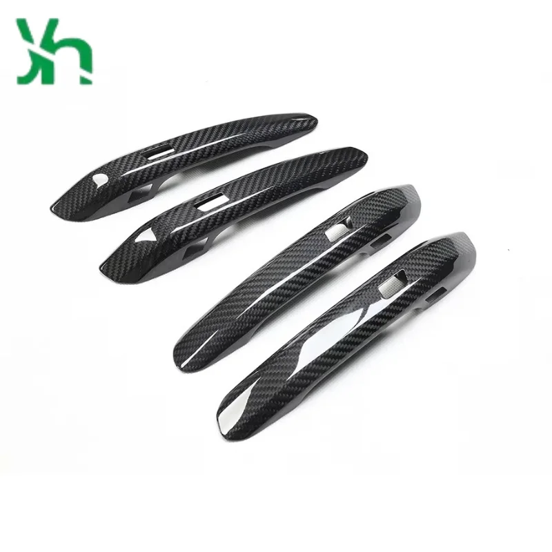 لأودي A4 A5 Q5 2017 غطاء مقبض السيارة الخارجي من ألياف الكربون الجافة #1