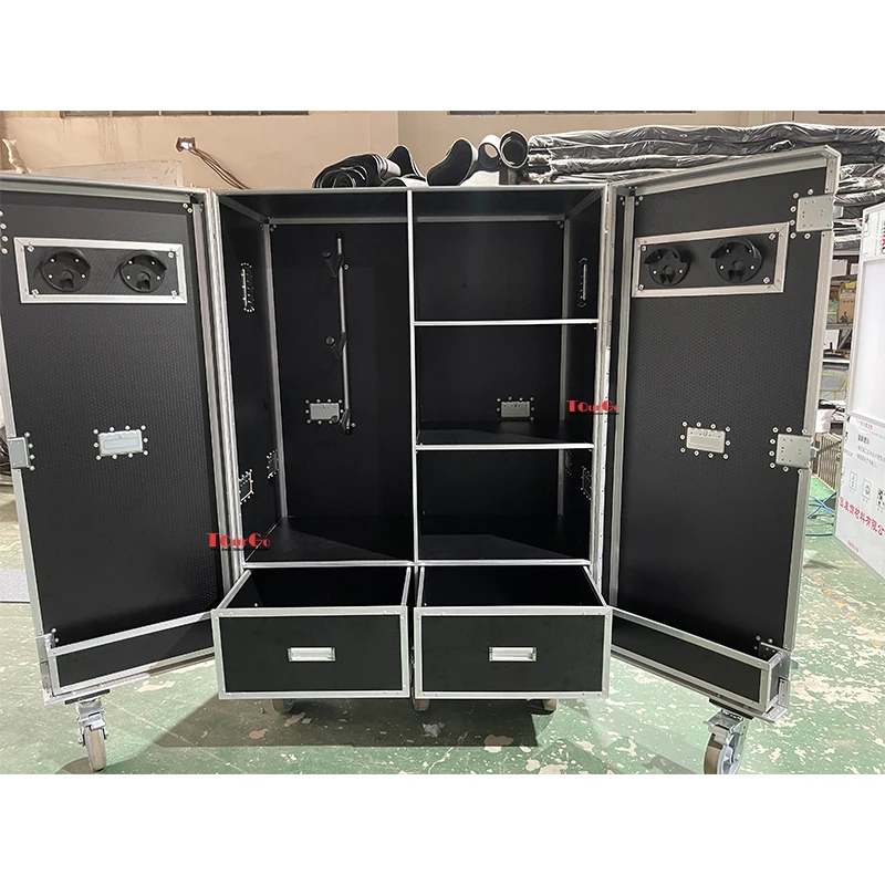 Portable Mobile Aluminum Tack Trunk / Double Door Saddle Tack Locker Case