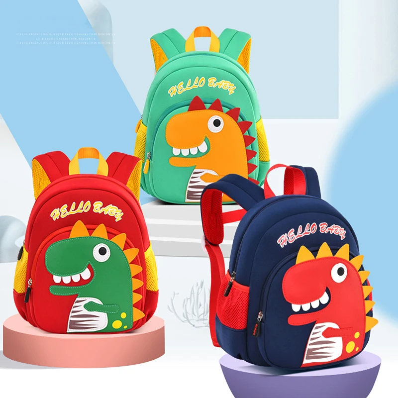 3D Cartoon Dinosaur Children School Backpacks Toddler Kindergarten Kids School Bags for Boys Girl Schoolbag Waterproof Back Pack