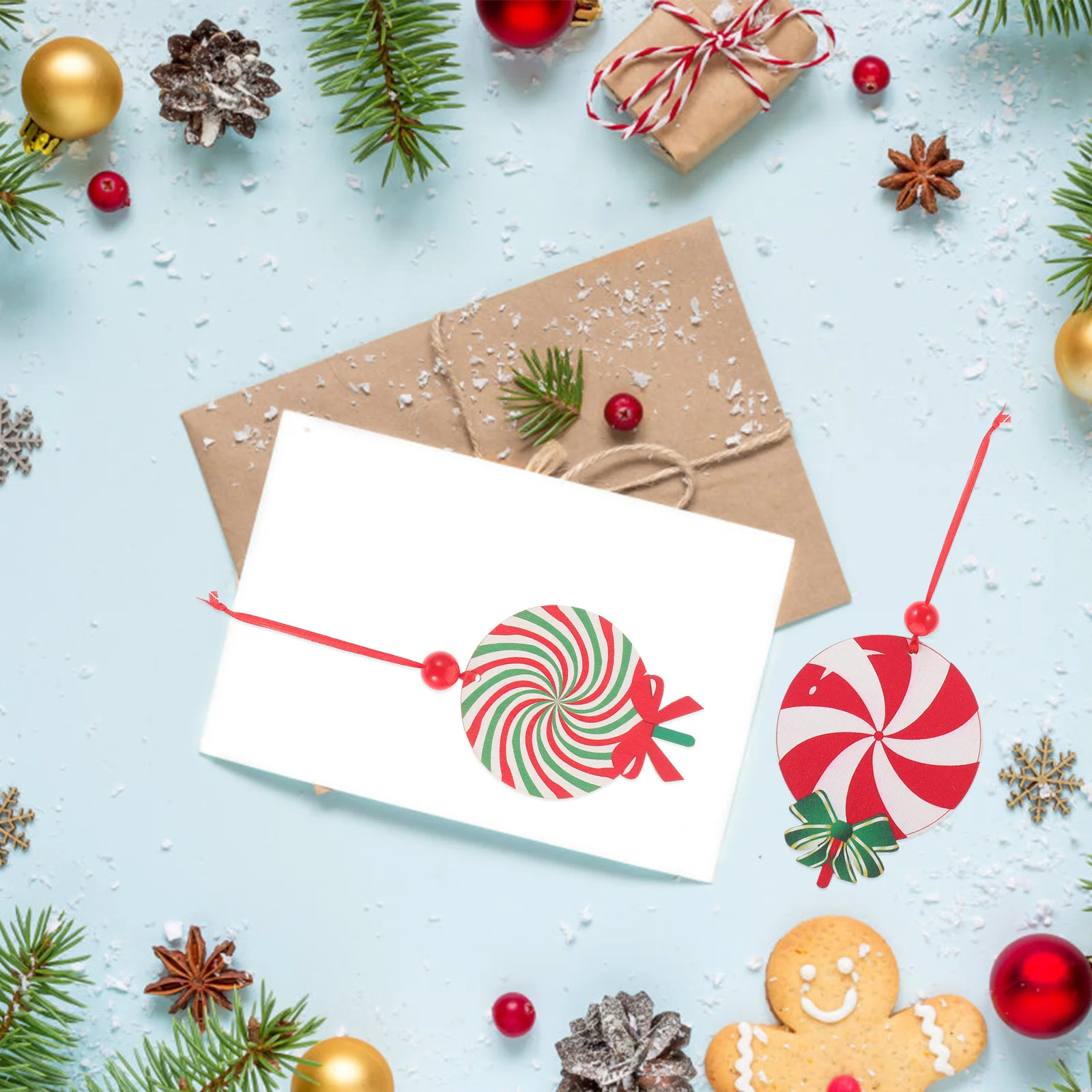 

6Pcs Colorful Lollipop Pendants Hanging Ornaments Wooden Candy Decorations Christmas Festival Party Decor Lovely Candy Pendants