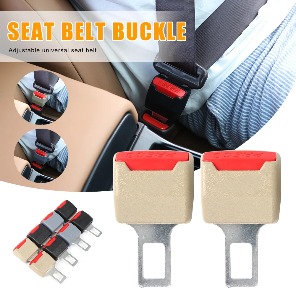 1/2pc Car Seat Belt Clip Extension Universal Car Buckle Extender Safety Belt Extension Seatbelt Lock Buckle Plug Car Accessories