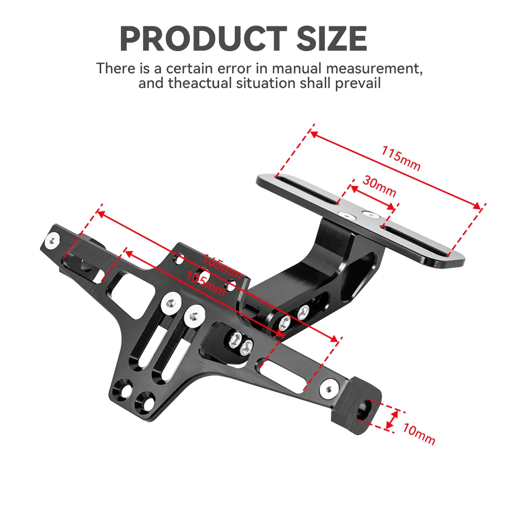 Motorcycle License Plate Holder Number Plate Holder With Turn Signal Lights For Yamaha MT07 For Kawasaki Z800 For Honda For BMW image 2