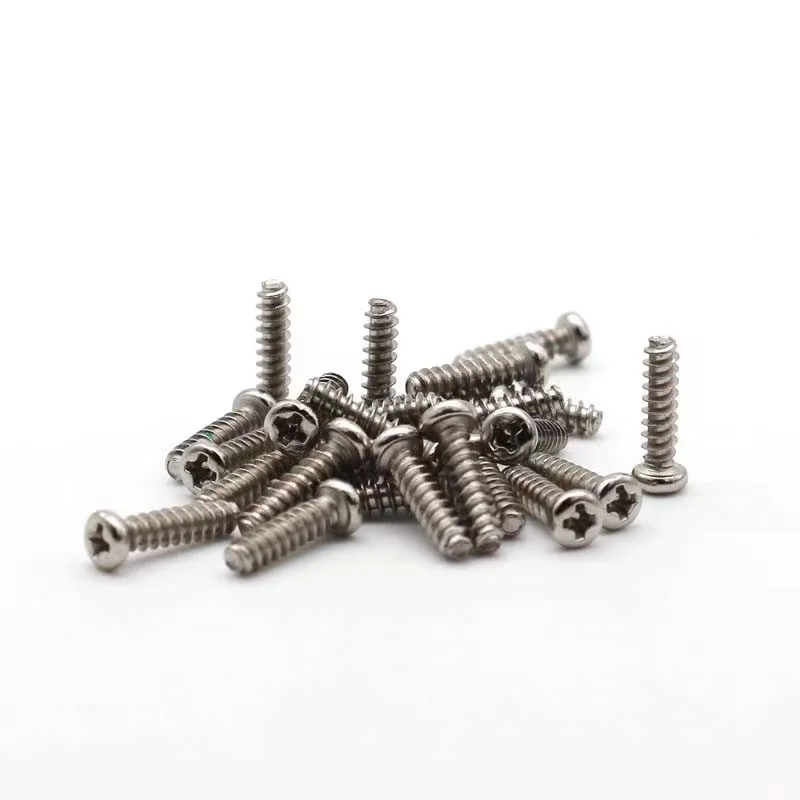 

10/50X M1.2 M1.4 M1.6 M2 M2.6 M3 M3.5 M4 M5 304 Stainless Steel Cross Recess Phillips Pan Round Head Flat End Self Tapping Screw