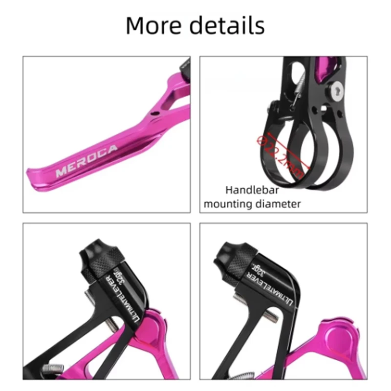 MEROCA V Brake Lever Ultralight 68g Double Brake Lever CNC Bicycle Brake Handle Purple Lever for Brompton Bmx Bike Accessories view 4