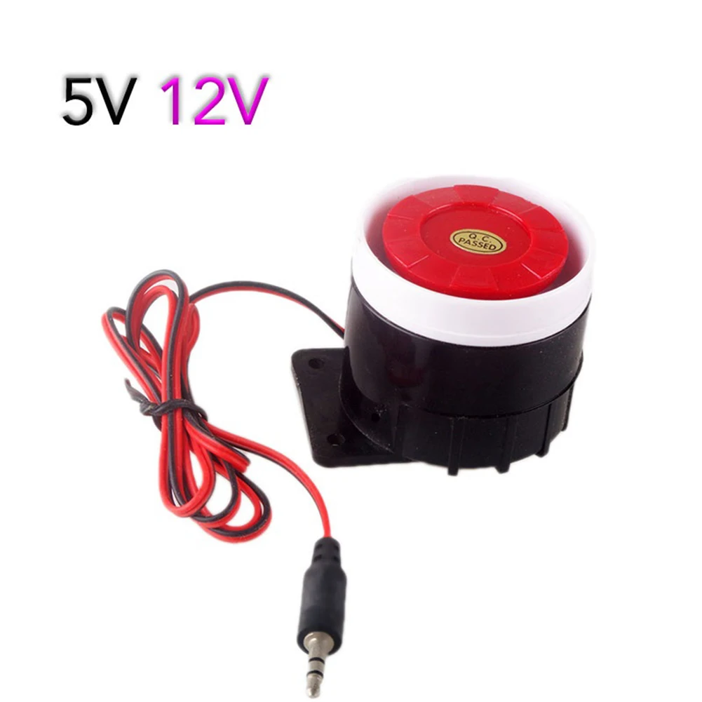 2pcs Alarms DC 12V 120dB Loud Indoor Siren Wired Alarm For Home Security Family Intelligence System Meters Home Improvement