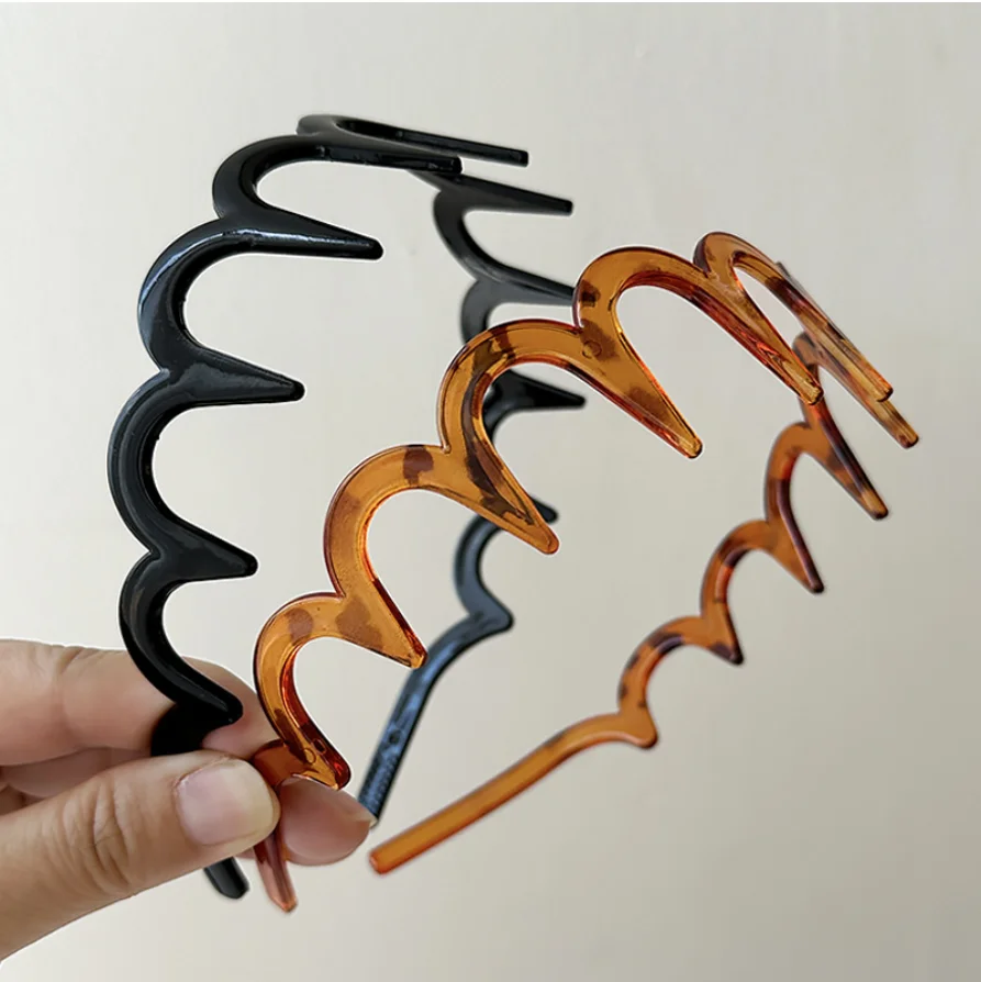 

2pcs/set Teeth Non-slip Hair Comb Plastic Headband For Women Girls Sweet Hair Ornament Hairbands Fashion Hair Accessories Gifts