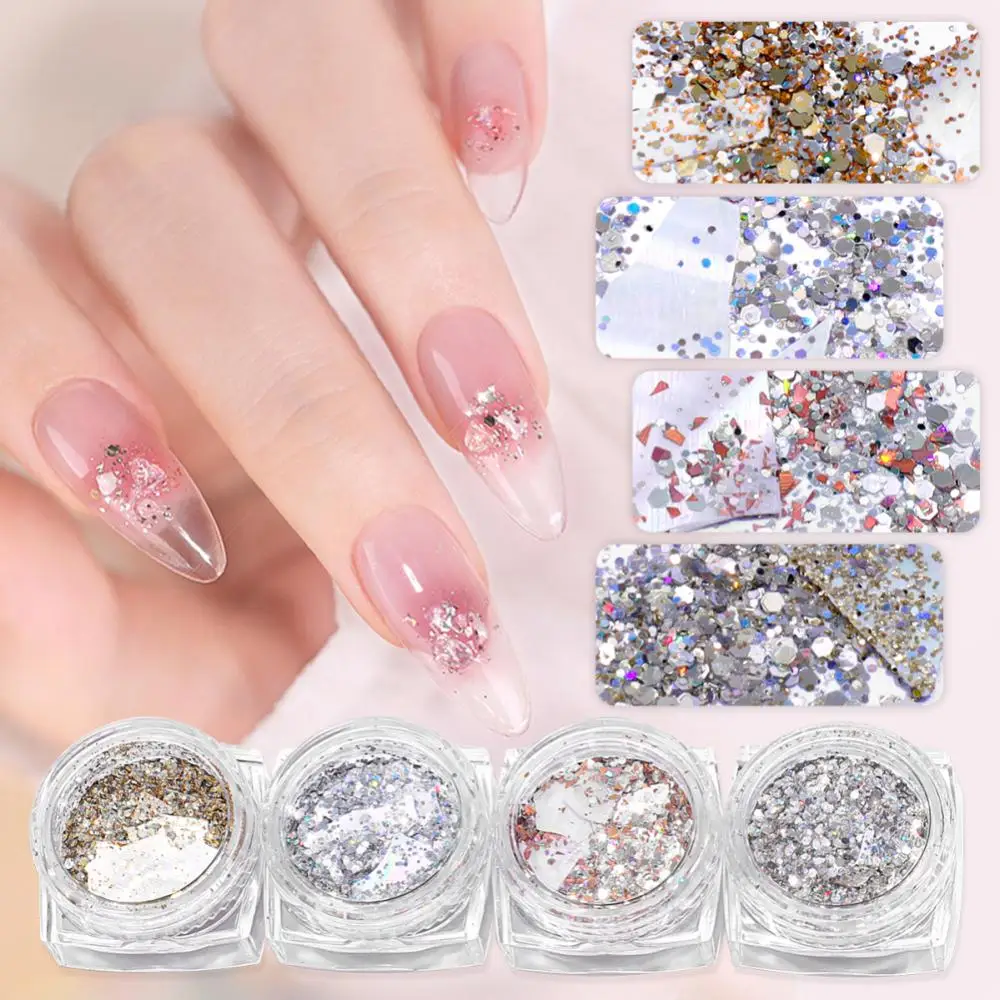 Chameleon Nail Flakes Foils Laser  Nail Glitter Powder UV Gel Polish Chrome Dust Palliette Manicure Art Decoration