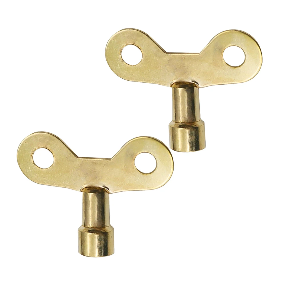 2pcs Iron Faucet Keys for 6mm Square Socket Spool of Plumbing Hole Radiator Water Valve Tap Bleeding Air Special Lock Switch