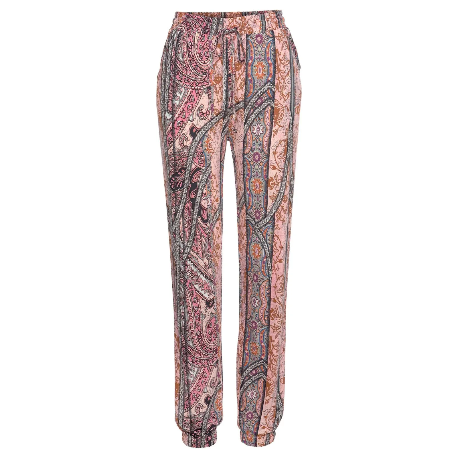 Bohemian Baggy Harem Pants Women Causal Floral Print Loose Trousers Female Vintage Pockets Beach Trousers Long Pants For Women