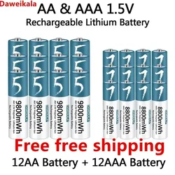 Daweikala Rechargeable lithium ion polymer AA1.5v/AAA1.5v battery, remote cont, mouse, small fan, electric toy