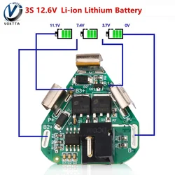 3S 12.6V Li-ion Lithium Battery Protection Board 18650 Power Bank Balancer Battery Equalizer Board MOS tube for Electric Drill