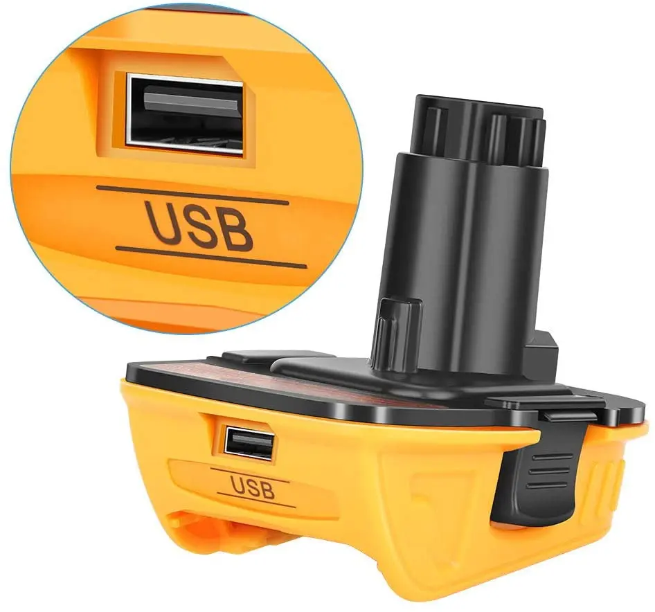 DCA1820 Adapter Converter for DEWALT 18V Tools 20V Max Lithium Ion Battery Power Bank Function Compatible