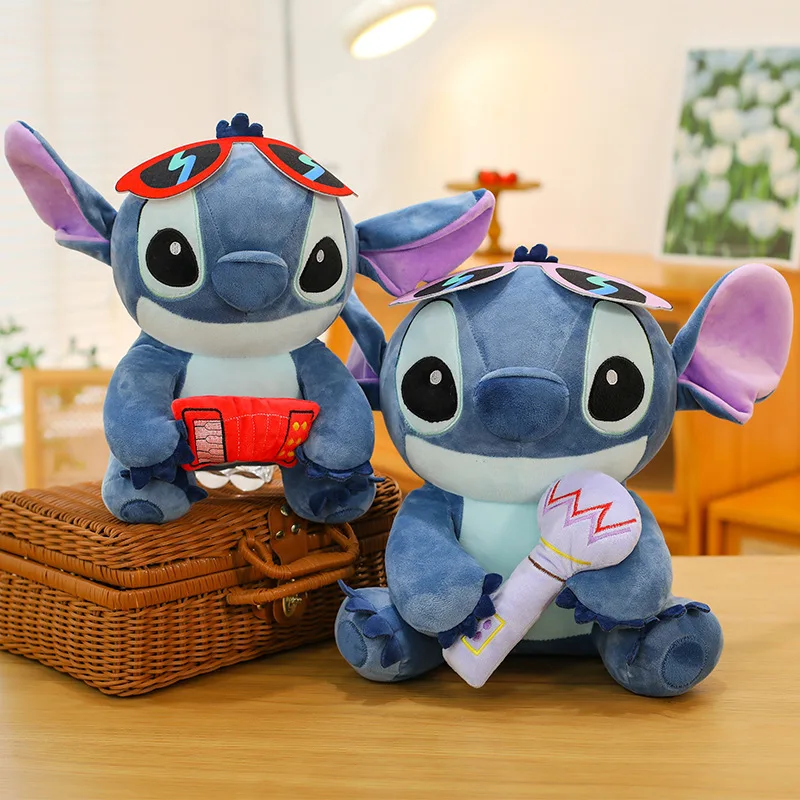 

25-45cm Disney Lilo and Stitch Plush Toys Cartoon Anime Kawaii Plushie Music Stich Dolls Pillow Stuffed Xmas Kids Birthday Gift