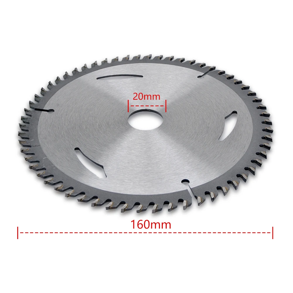 Lame de Scie Circulaire 160mm x 20mm x 60T, Disque de Coupe pour Bois et Métal, Outils Électriques