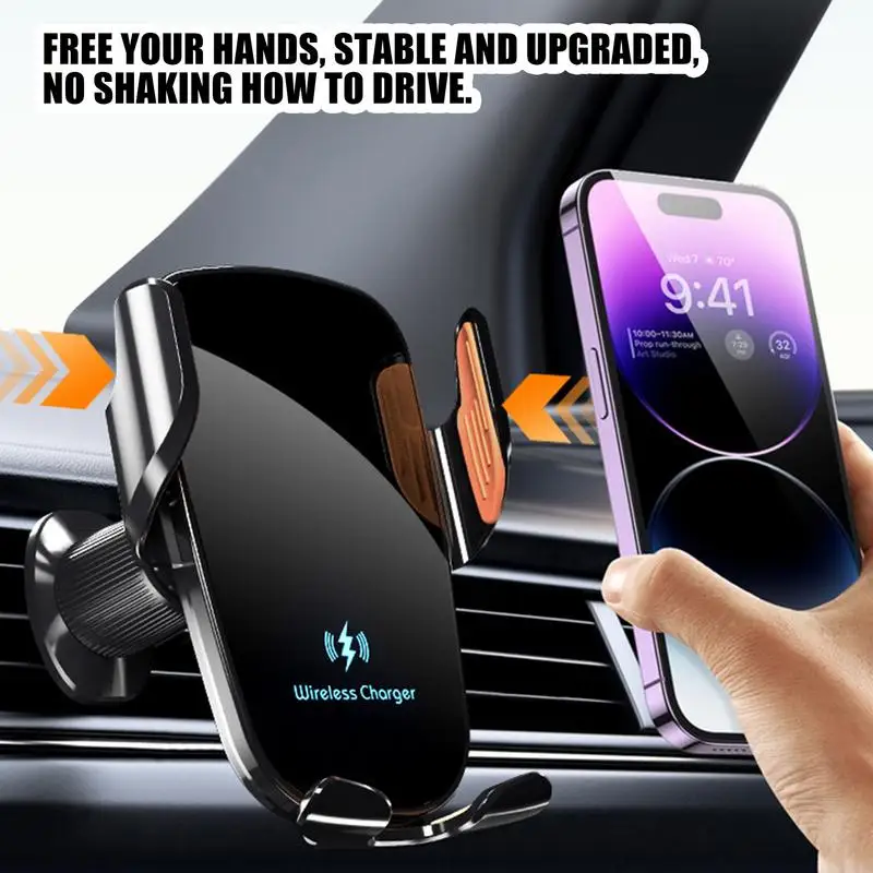 Cargador de montaje para teléfono de coche, soporte para teléfono móvil, soporte para coche, soporte móvil ajustable 360, estación de carga de ventilación de aire, antideslizante, rápido