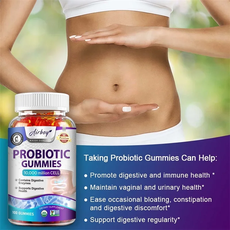 Probiotic Gummies - Promotes Overall Digestive Health, Immunity, Gut Health, Gas & Bloating Relief