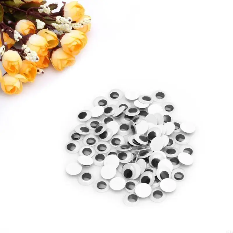 

85WA 100PCS Wiggly Wobbly Googly Eyes Self-adhesive Scrapbooking Crafts