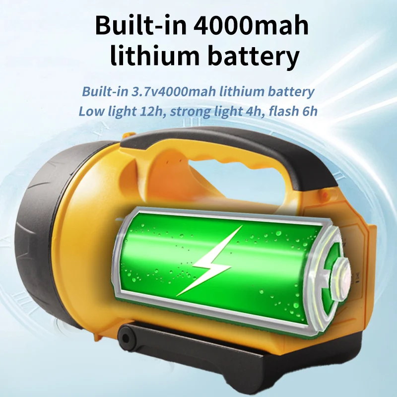 Strong Light Portable Focus Rechargeable Searchlight With Stand