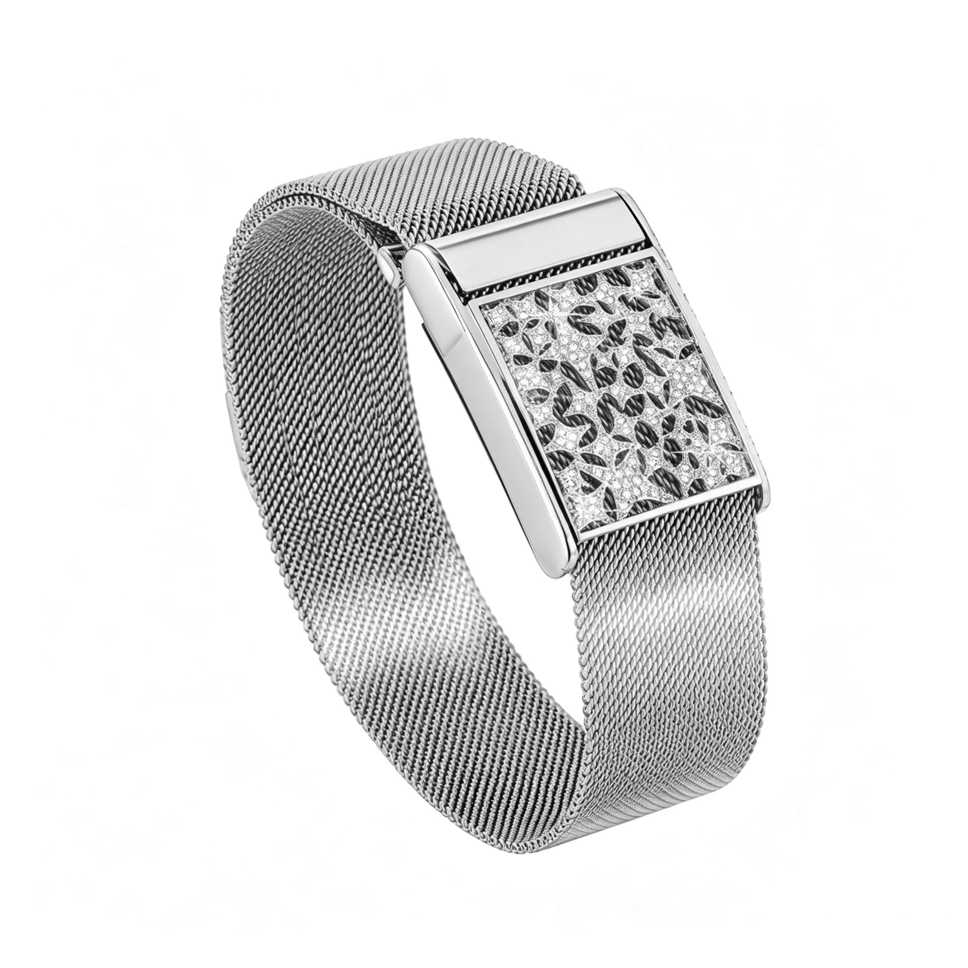 Suitable for Whoop 5.0 Peak/Life/Mg Wristbands Milanese Magnetic Strap Full Diamond-Encrusted Metal Frame Personalized Strap