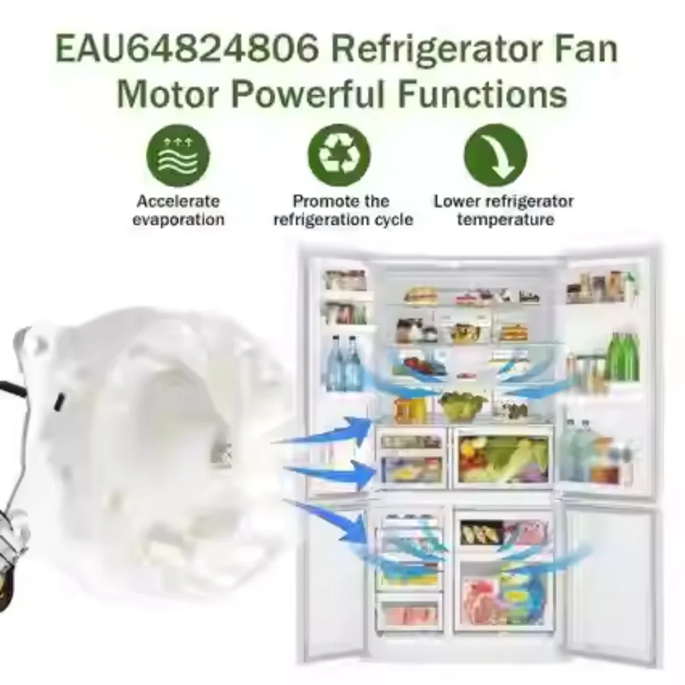 Suitable for brand refrigerator Z40E12MS1A0-57K06E fresh air door cooling fan EAU64824806 evaporator fan motor 12V DC fan motor