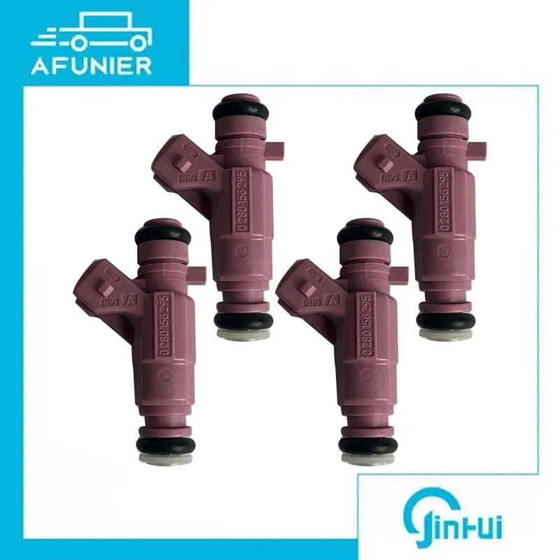 Bico injetor de combustível 4 unidades para Peugeot 206 207 SW Hoggar Citroen C3 1.4 8v Flex OE No. : 0280156295 ,1984H2, 966221098