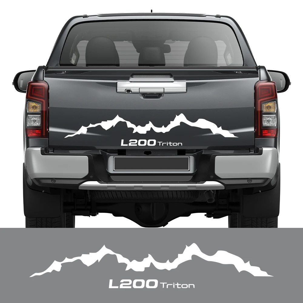 Pickup Rear Tail Sticker For Mitsubishi L200 Triton Truck Tailgate Mountain Style Cover Car Vinyl Decor Decal Auto Accessories