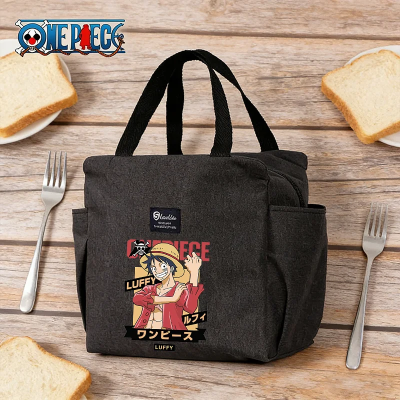 

One Piece Lunch Drink Carrier Insulated Bags Luffy Portable Fresh Cooler Pouch Food Thermal Box Tote Picnic Container Bag Gifts
