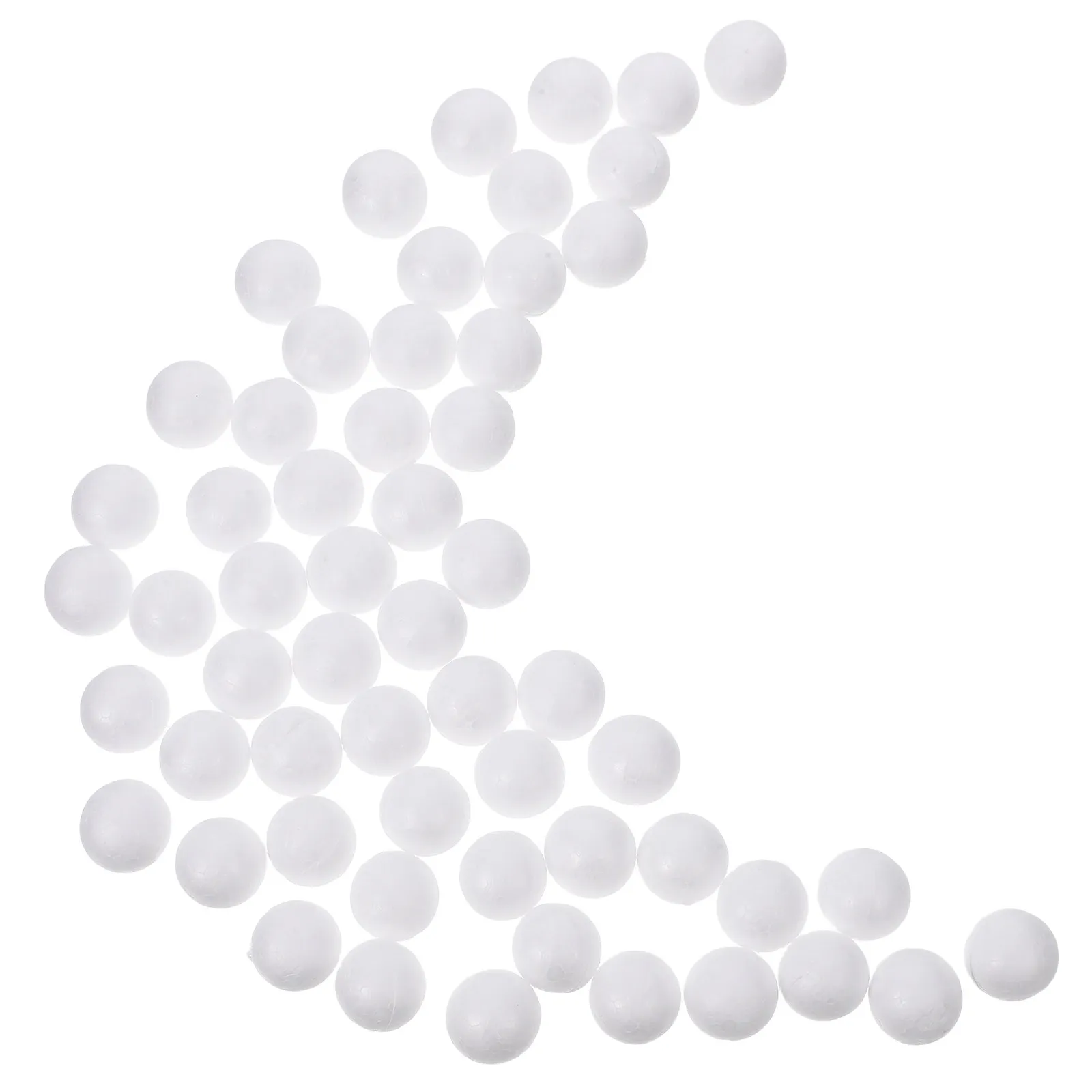 

50Pcs 2Cm White Polystyrene Craft Balls Solid Round Spheres for DIY Wedding Decor Christmas Ornament Molecular Modeling Party