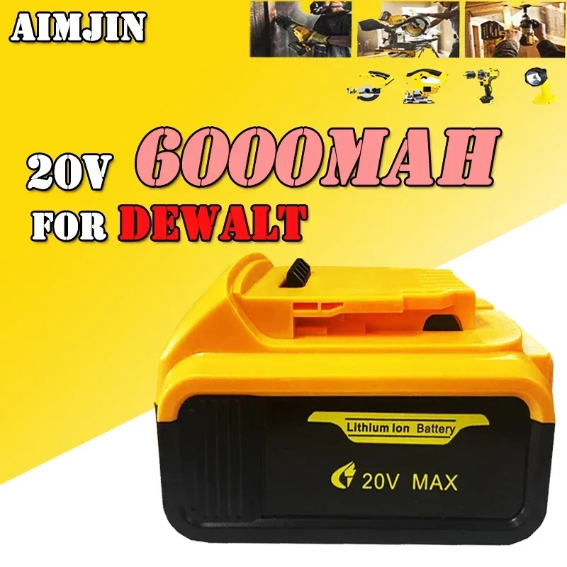 

20V 6000mah For Dewalt Replacement battery DCB606 DCB609 DCB205 DCB206 DCB209 DCB182 Cordless Power Tool Battery