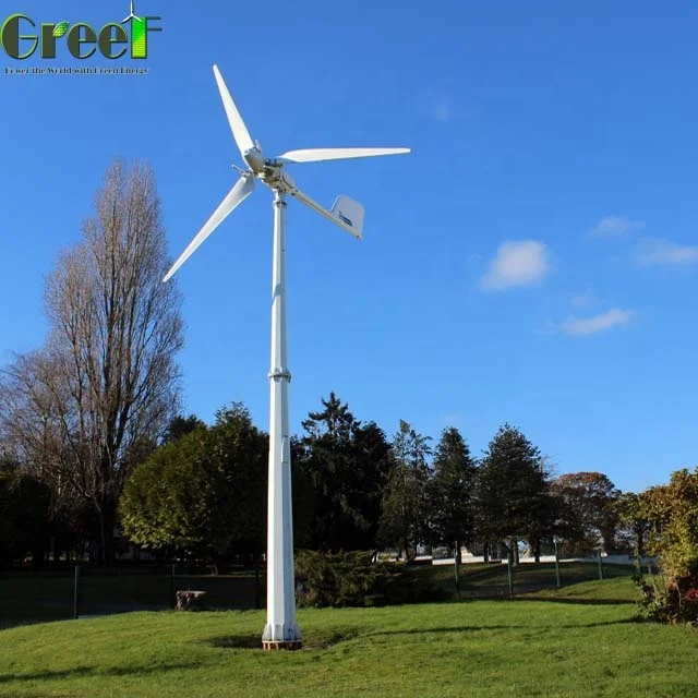 5kw high output low speed start up pitch control hybrid wind and solar turbine