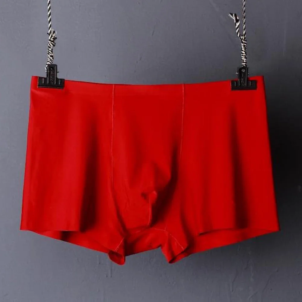 

Solid Color Briefs Breathable Boxer Briefs Casual Home Wear Black Breathable Ice Silk Underwear All Seasons Wear