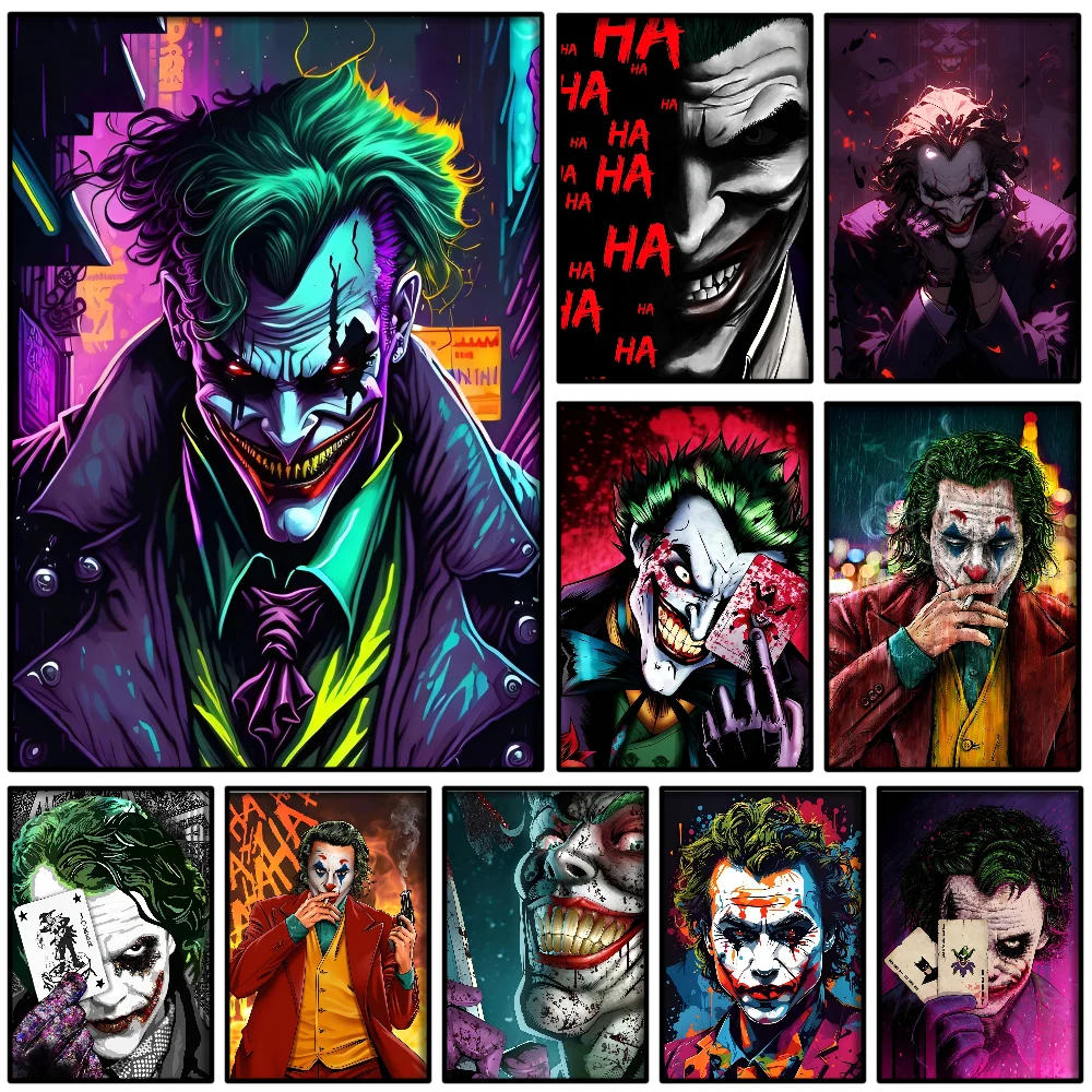 1PC Joker Poster Self-adhesive Art Waterproof Paper Sticker Coffee House Bar Room Wall Decor