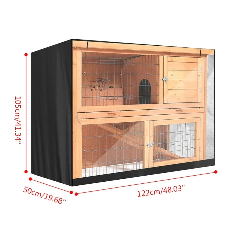 Pet Wire Cage Crate Cover For Rabbit Cat Habitat Waterproof Harmful Light Prevent Breathable Cover Pet Home Accessories images - 6